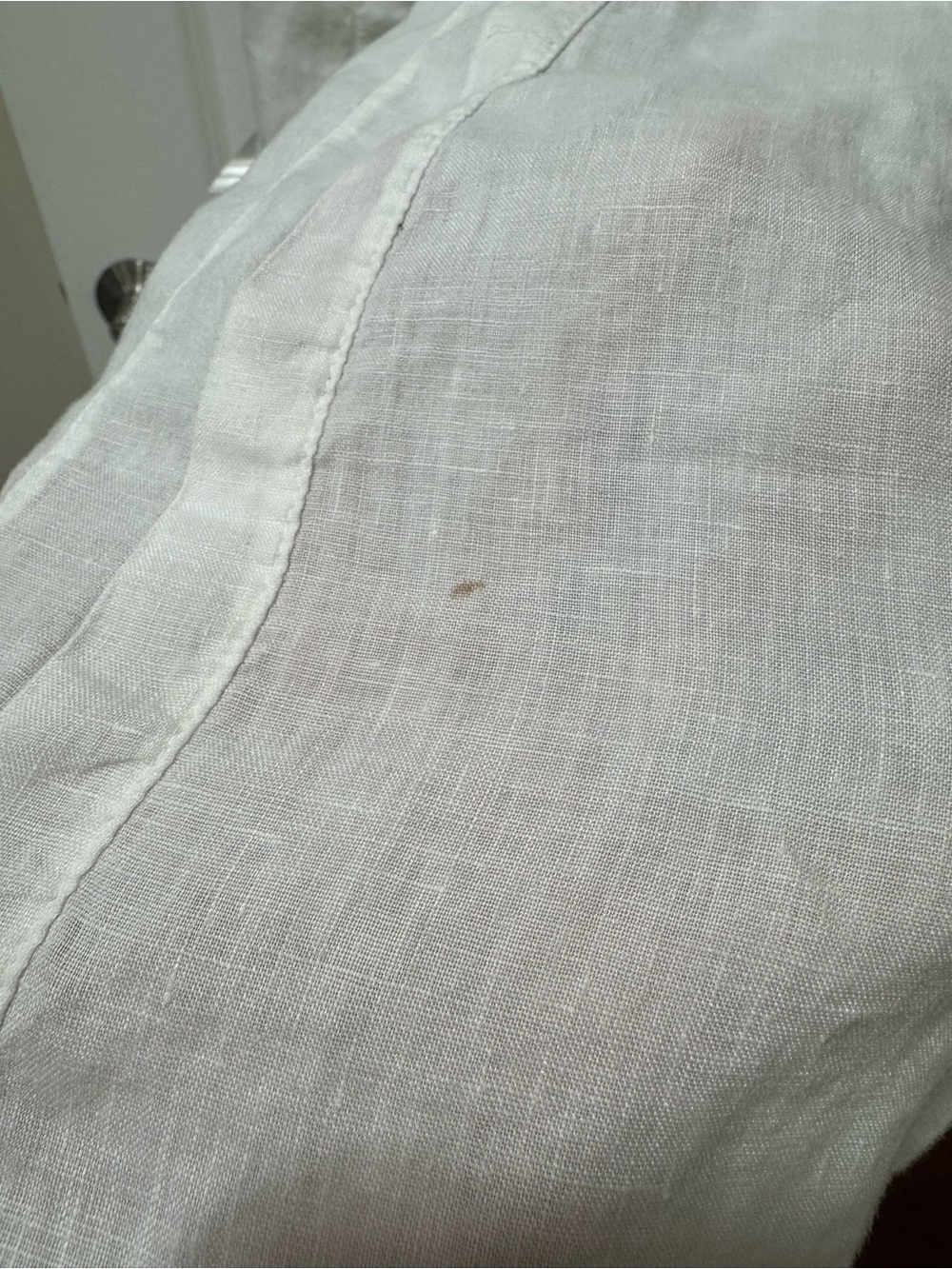 Aspesi White Short-Sleeve Linen Midi Dress - Picture 4 of 7